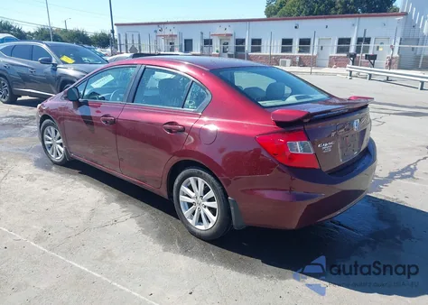 2012 Honda Civic Ex from USA, damaged, VIN 2HGFB2F84CH534780
